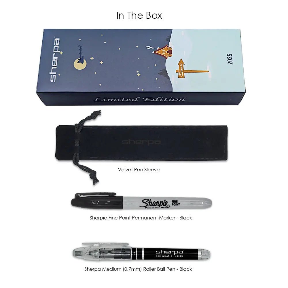 Sherpa Pen 2025 "Up, Up, and Away" Holiday Limited Edition Pen/Marker Cover metal Sharpie marker holder by Sherpa Pen