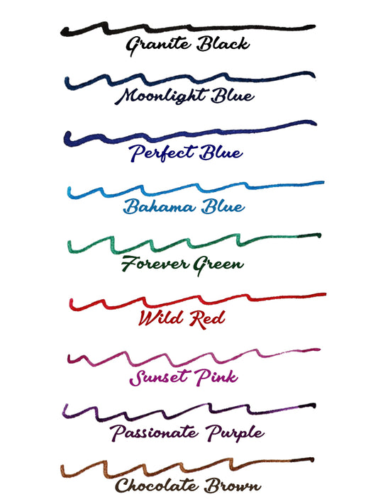 Sherpa Pen SteadyFlo FOUNTAIN PEN Ink Cartridges - Assorted Colors