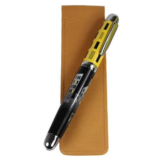 Sherpa Genuine Leather Au Naturale Tan Pen Sleeve metal Sharpie marker holder by Sherpa Pen