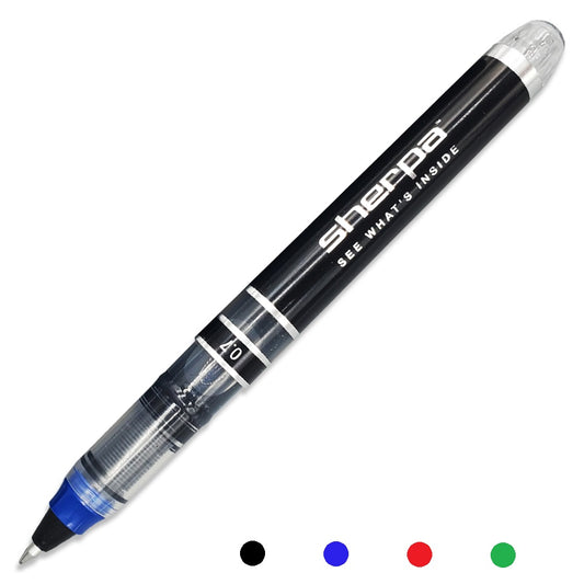 Sherpa Roller Ball Pen Insert - Fine Medium - Black, Blue, Red, Green