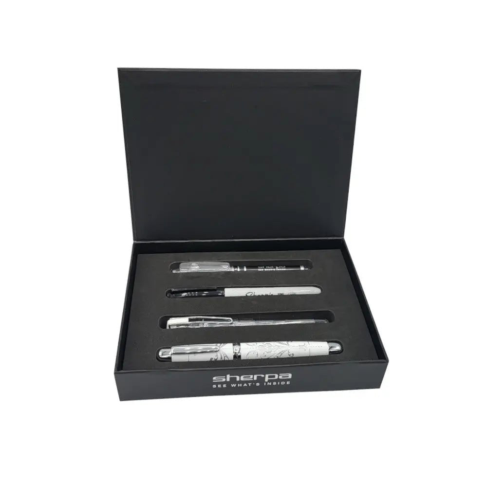 Sherpa Pen Classic White Wedding Pen Gift Set metal Sharpie marker holder by Sherpa Pen