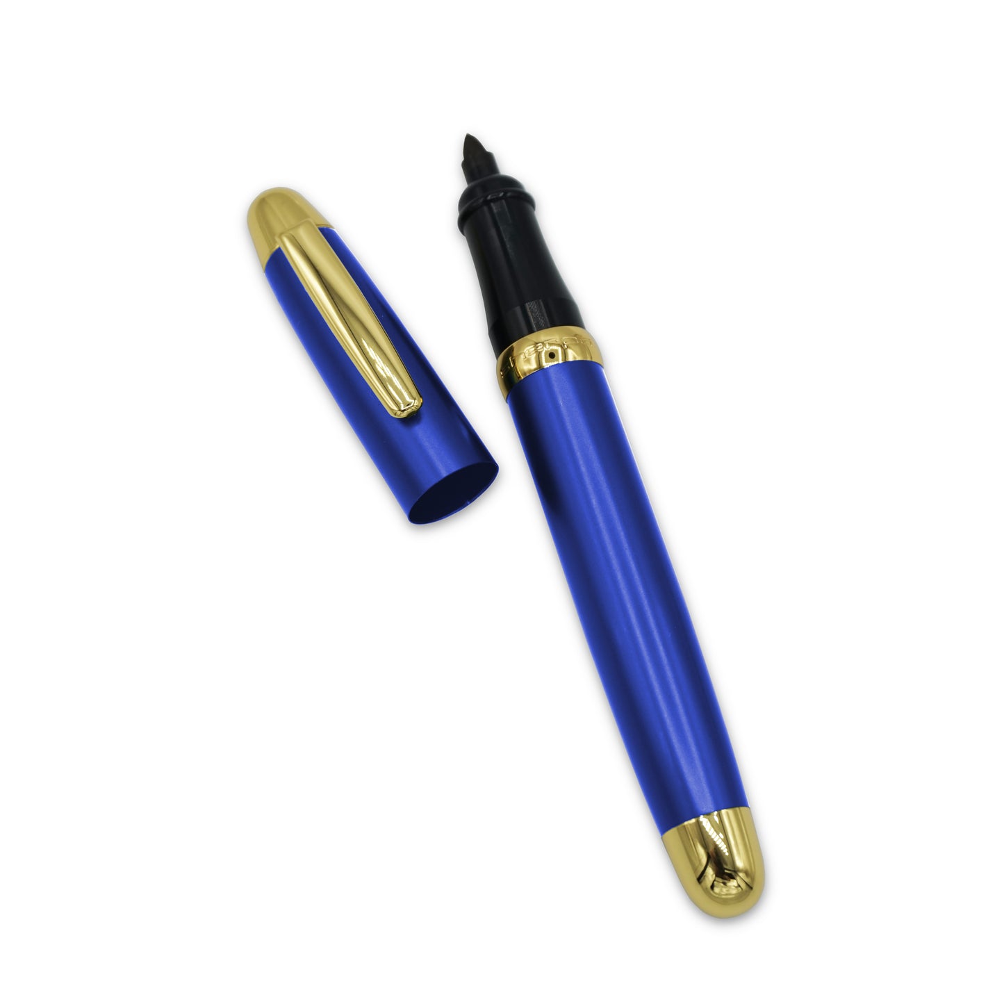 Sherpa Pen Aluminum Classic Perfect Blue and Gold Pen/Sharpie Marker Cover