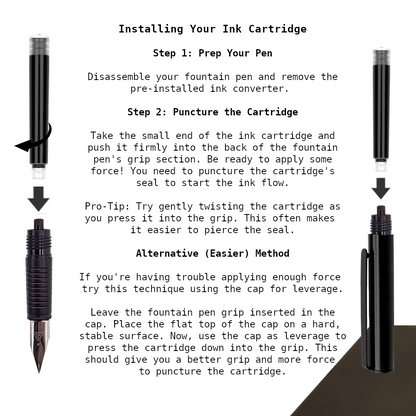 NEW! Sherpa Pen Fountain Pen Insert - 3 Nib Sizes Available!