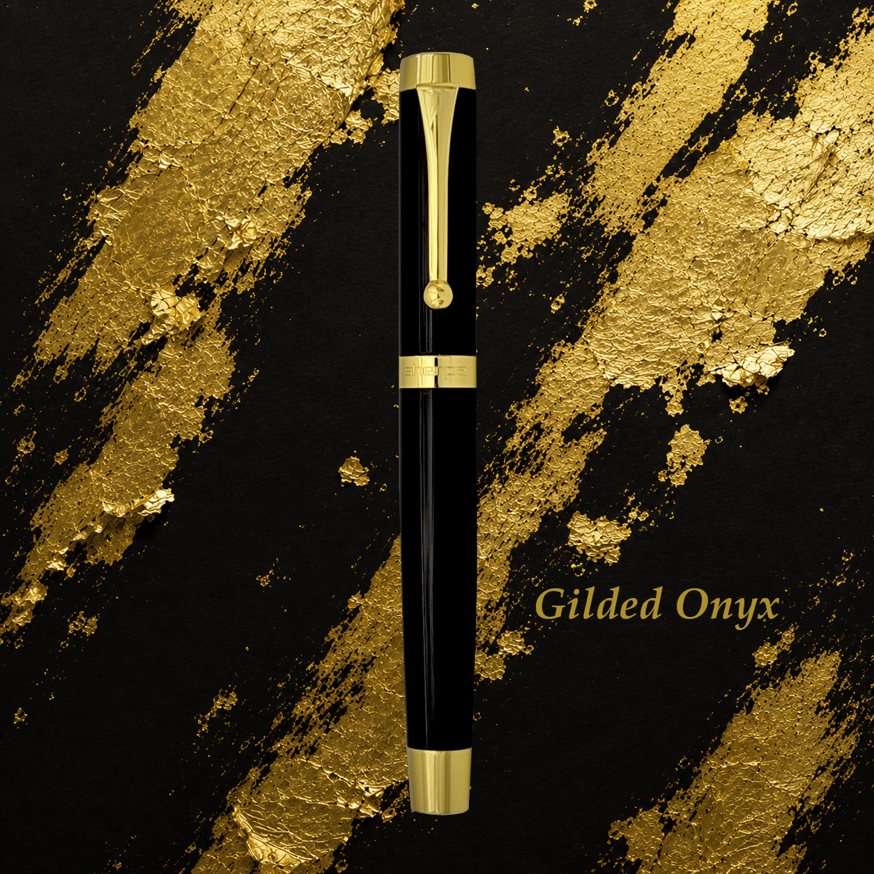 New! Sherpa Pen Ultimate Gilded Onyx Pen/Sharpie Marker Cover metal Sharpie marker holder by Sherpa Pen
