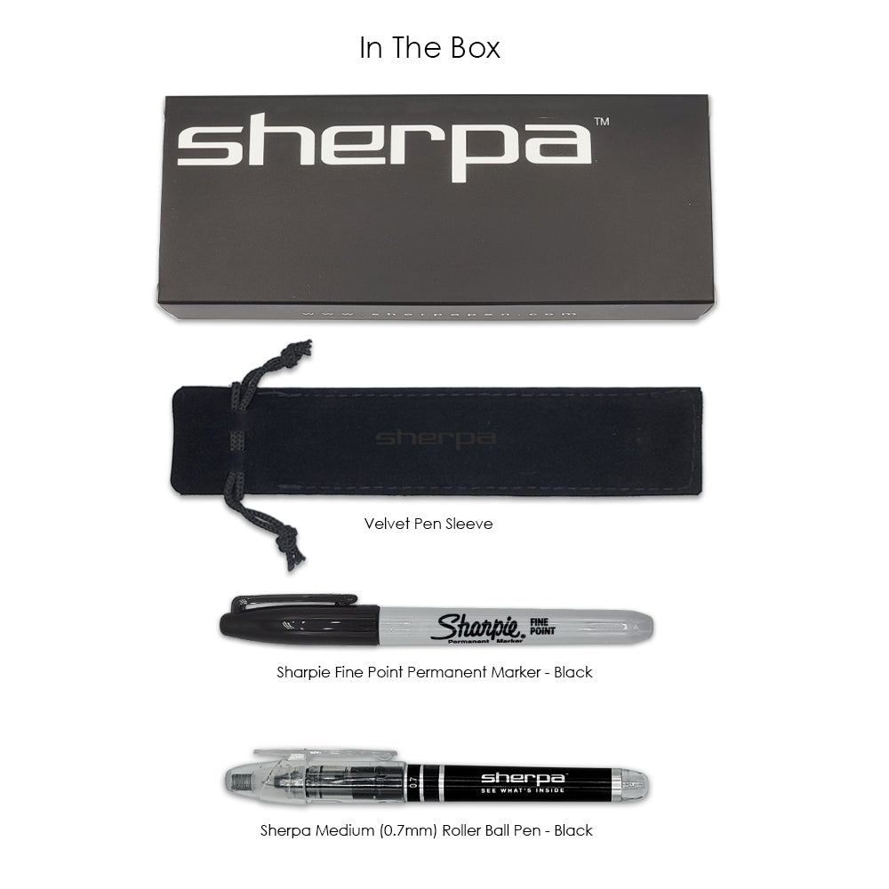 Sherpa Pen Aluminum Classic Perfect Blue and Black Pen/Sharpie Marker Cover