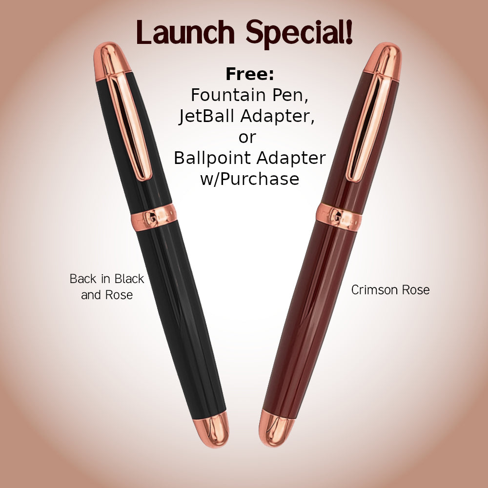 Sherpa Pen Launch Special - Classic Back in Black and Rose and Crimson Rose
