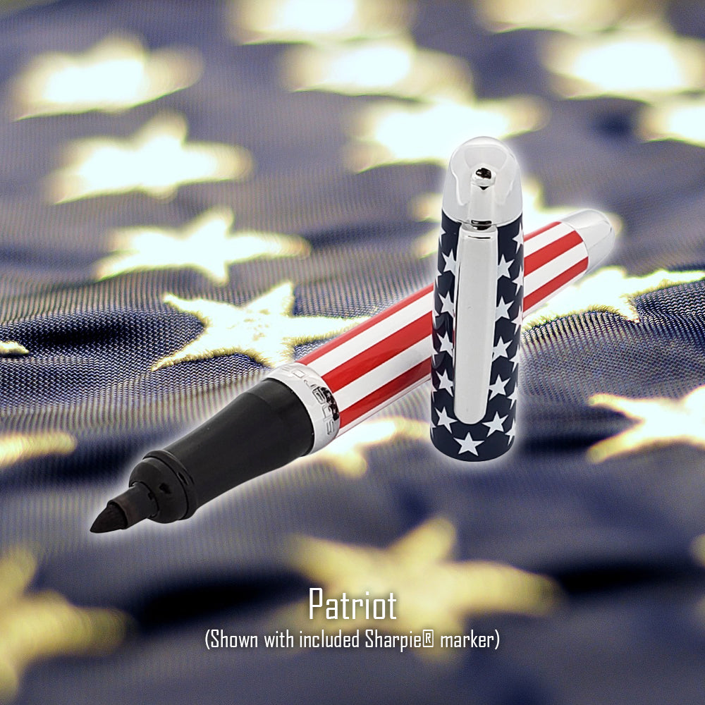 An American flag themed sherpa pen for your Sharpie marker or uni-ball pen 