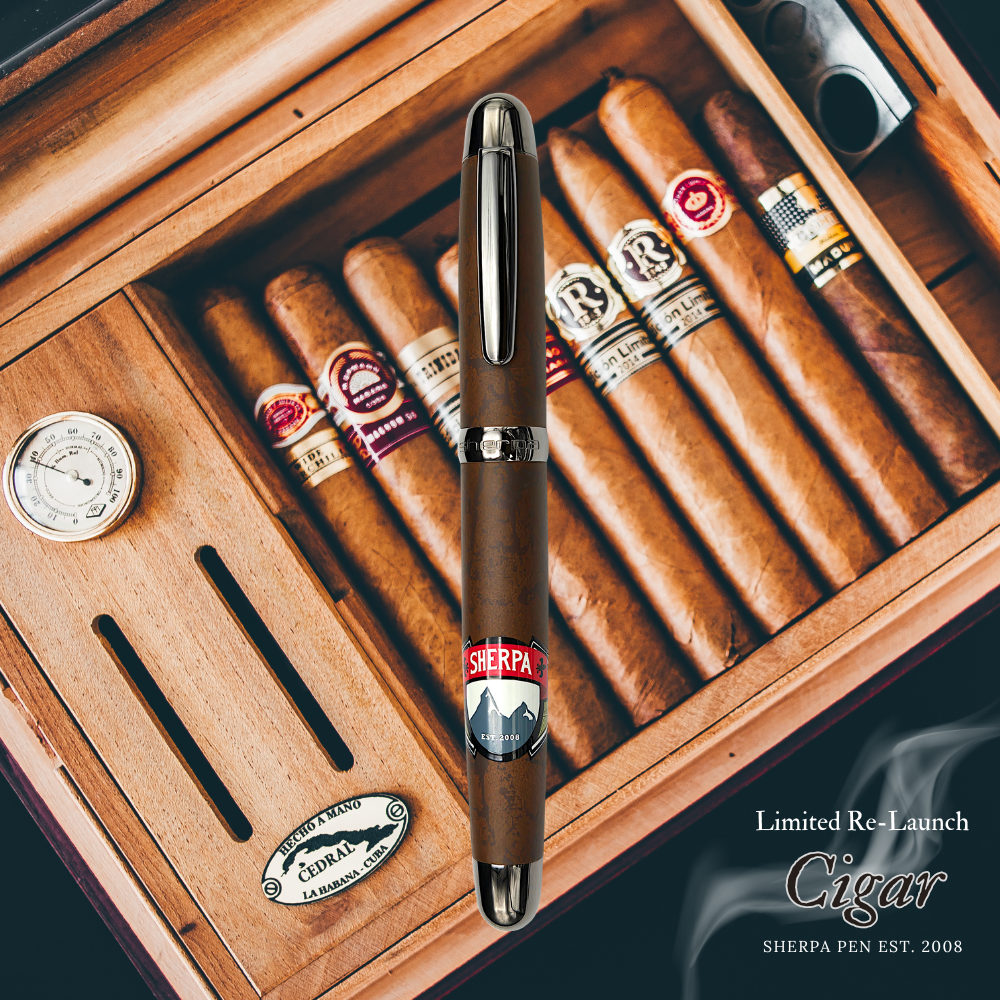 Sherpa Pen Cigar Design – a rich, cigar-inspired Sharpie cover with classic detailing, perfect for collectors and writing enthusiasts who appreciate vintage luxury.