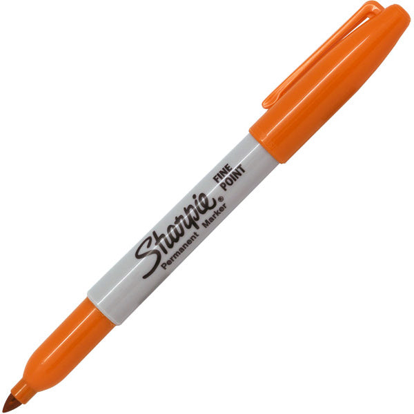 New 3 x Orange Sharpies Fine Point Permanent Markers Free UK Post Sharpie