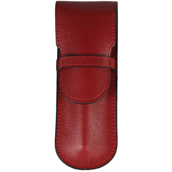 Sherpa Genuine Saffiano Leather Ruby Red Flapover Single Pen Case freeshipping - Sherpa Pen