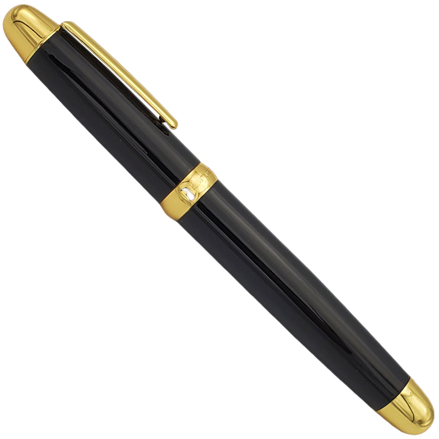 Sherpa Pen Back in Black...and Gold Fountain Pen, Sharpie Marker, Uni-ball Pen Cover side 