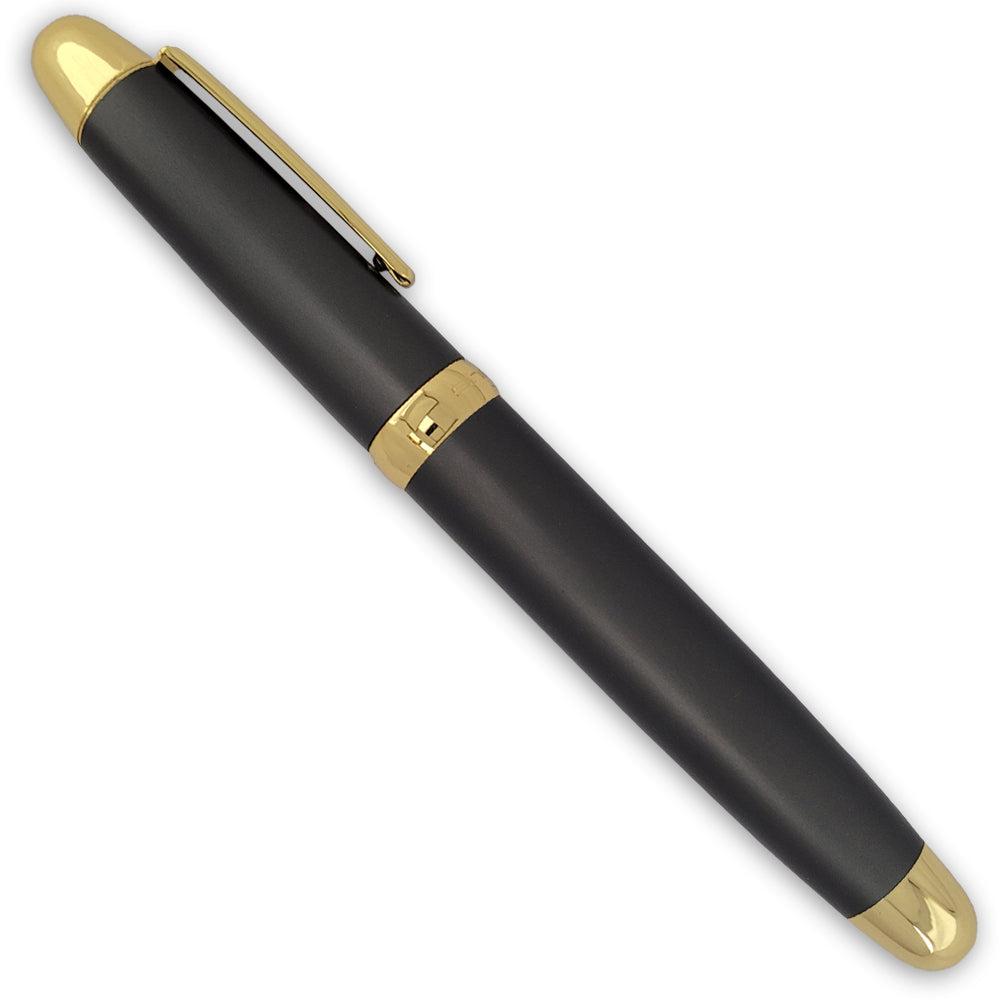 Sherpa Pen Slate Gray and gold Aluminum Classic Sherpa Pen for Sharpie uniball fountain pen roller ball and ballpoint refills